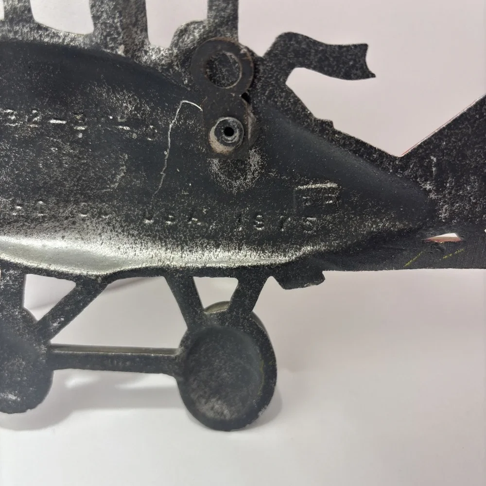 1975 HOMCO USA Airplane Cast‎ Metal Wall Art Decor Bi-plane Aviation 1232-BX-C